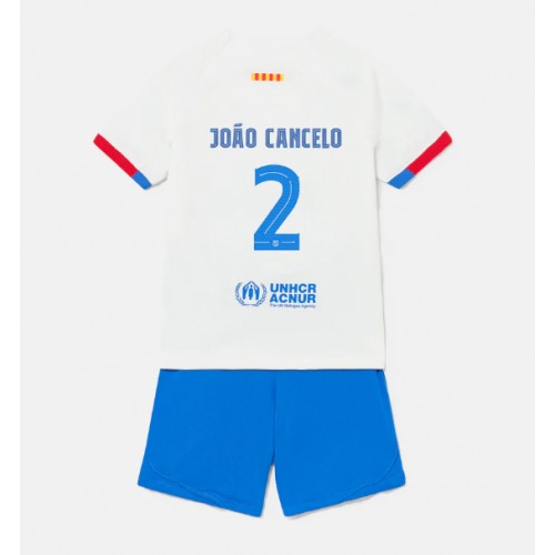 Barcelona Joao Cancelo #2 Gostujuci Dres za djecu 2023-24 Kratak Rukav (+ Kratke hlače)